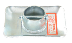 Vestil Steel Trailer Jack Nose Base Pad - 4 In. x 8 In. x 1-3/4 In. - Silver