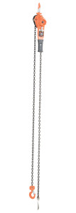 Vestil Steel Professional Lever Hoist - 10 Ft. Lift Height 1,500 lb - Orange