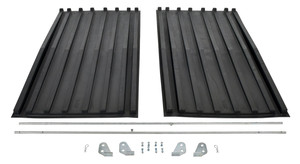 Vestil Polyethylene Heavy Duty D Style Hopper Lid Use with - 2-1/2 Cubic Yard Hoppers - Black