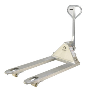 Vestil Steel Zinc Coated Pallet Truck - 61 In. x 27 In. x 48 In. 5500 lb - Silver