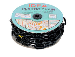 Vestil Plastic Chain Barricade - 2 In. x 2 In. - Black