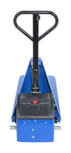 Vestil Steel Pramac DC Powered High Lift Pallet Truck - 67 In. x 21-1/2 In. x 49-1/2 In. 2200 lb - Blue/Black