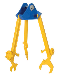 Vestil Steel Multi-Purpose Overhead Drum Lifter - 14-3/4 In. x 14-3/4 In. x 19 In. 800 lb - Blue and Yellow