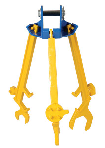 Vestil Steel Multi-Purpose Overhead Drum Lifter - 14-3/4 In. x 14-3/4 In. x 19 In. 800 lb - Blue and Yellow