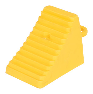 Vestil Polyethylene Wheel Chock - 5-1/2 In. x 12 In. x 17-1/2 In. 7,000 lb - Yellow