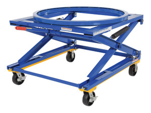 Vestil Steel Adjustable Pallet Carousel Stand with Casters - 48-13/16 In. x 40-1/2 In. x 18-13/16 In. 1500 lb - Blue
