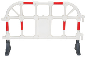 Vestil Plastic Interlocking Barrier - 15-1/2 In. x 64 In. x 40 In. - White
