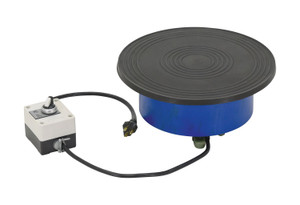 Vestil Factory Installed Steel Counter Clockwise Powered Turntable - 100 lb - Blue
