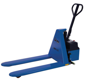 Vestil Steel Pramac DC Powered High Lift Pallet Truck - 67 In. x 26-1/2 In. x 49-1/2 In. 2200 lb - Blue/Black