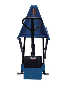 Vestil Steel Pramac DC Powered High Lift Pallet Truck - 67 In. x 26-1/2 In. x 49-1/2 In. 2200 lb - Blue/Black