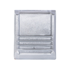 Vestil Cast Steel Wheel Chock - 8-1/4 In. x 8-9/16 In. x 7-1/8 In. - Silver