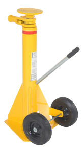 Vestil Steel Trailer Stabilizing Ratchet Jack - 27-1/4 In. x 17-5/8 In. x 39 In. 100,000 lb Static - Yellow