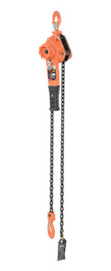 Vestil Steel Professional Lever Hoist - 5 Ft. Lift Height 1,500 lb - Orange