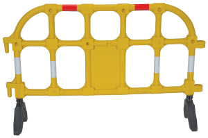 Vestil Plastic Interlocking Barrier - 15-1/2 In. x 59 In. x 40 In. - Yellow