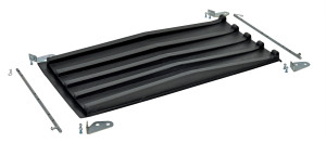 Vestil Polyethylene Heavy Duty D Style Hopper Lid Use with - 1/3 Cubic Yard Hoppers - Black