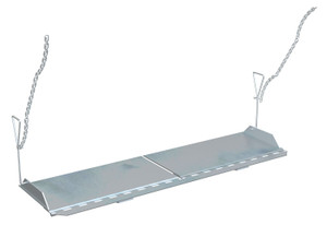 Vestil Factory Installed Aluminum Split Hinged Bridge - 18 In. Length With Runoff Guards And Lifting Chains
