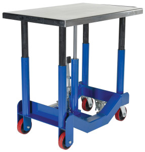 Vestil Steel Low Profile Post Lift Table - 41 In. x 24 In. x 25 In. 4000 lb - Blue