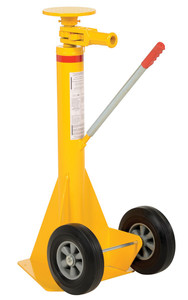 Vestil Steel Trailer Stabilizing Ratchet Jack - 27-1/4 In. x 17-5/8 In. x 39 In. 125,000 lb Static - Yellow
