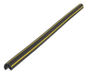 Vestil Rubber PVC Edge Guard - 3/4 In. x 3/4 In. Slot Black / - Yellow