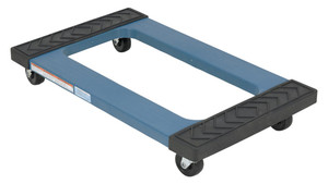Vestil Plastic Dolly with Rubber Ends - 30 In. x 18 In. x 5-1/2 In. 1000 lb - Blue