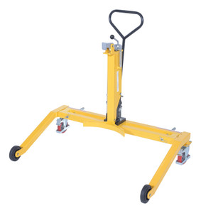 Vestil Steel Pallet Straddling Drum Truck - 46 In. Long x 32 In. Wide x 47 In. Height 550 lb - Yellow