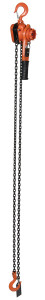 Vestil Steel Professional Lever Hoist - 10 Ft. Lift Height 2,000 lb - Orange