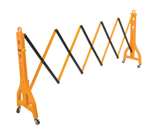 Vestil Plastic Expand-A-Gate with Casters - 15 In. x 11-1/2 In. x 40-3/4 In. - Yellow