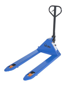 Vestil Steel Pramac Mini Hand Pallet Truck with Polyurethane Wheel - 72 In. x 28-11/16 In. x 56 In. 5500 lb - Blue/Black
