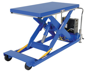 Vestil Steel Heavy Duty Portable Scissor Lift Table - 58 In. 2000 lb - Blue