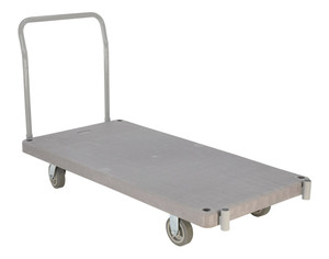Vestil Plastic Heavy Duty Platform Truck - 1 Handle 63-1/2 In. x 30 In. x 34 In. 2000 lb - Gray