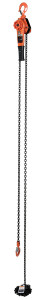 Vestil Steel Professional Lever Hoist - 20 Ft. Lift Height 2,000 lb - Orange