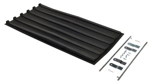 Vestil Polyethylene Heavy Duty D Style Hopper Lid Use with - 3/4 Cubic Yard Hoppers - Black