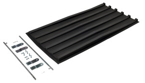Vestil Polyethylene Heavy Duty D Style Hopper Lid Use with - 3/4 Cubic Yard Hoppers - Black