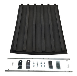 Vestil Polyethylene Heavy Duty D Style Hopper Lid Use with - 3/4 Cubic Yard Hoppers - Black