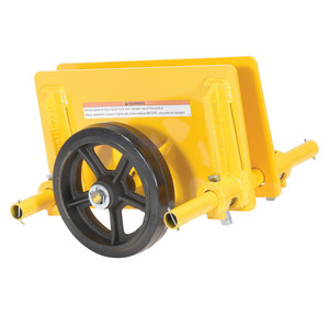 Vestil Steel Adjustable Panel Dolly With Mold On Rubber Casters - 19-1/4 In. x 15 In. x 10-1/2 In. 1000 lb - Yellow