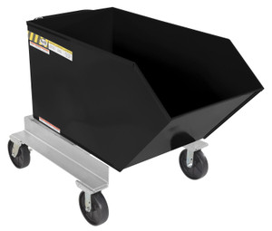 Vestil Steel Portable Tilting Hopper - 3/4 Cubic Yard 2,000 lb - Black