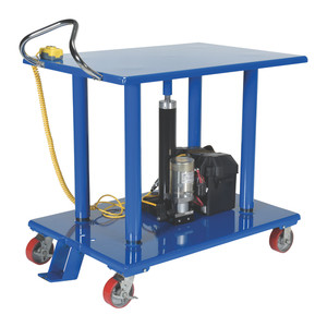 Vestil Steel Linear Actuated Low Profile Post Lift Table - 42 In. x 24 In. x 34 In. 1000 lb - Blue