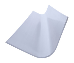 Vestil PVC Plastic Round Corner Guard - 3 In. x 3 In. x 48 In. 90 Degree Rounded - Gray