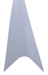 Vestil PVC Plastic Round Corner Guard - 3 In. x 3 In. x 48 In. 90 Degree Rounded - Gray