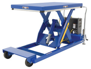 Vestil Steel Heavy Duty Portable Scissor Lift Table - 46 In. 3000 lb - Blue
