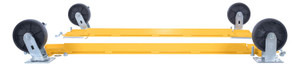 Vestil Glass Filled Nylon Caster Kit - 6 In x 2 In For Adjustable Pallet Stand Models Black / - Yellow