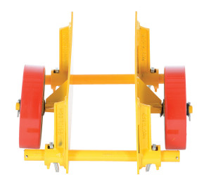 Vestil Steel Adjustable Panel Dolly With Poly-On-Steel Casters - 19-1/4 In. x 15 In. x 10-1/2 In. 1000 lb - Yellow