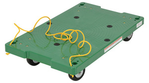 Vestil Polyethylene Dolly with Pull Rope - 30 In. x 18 In. x 6-5/16 In. 500 lb - Green
