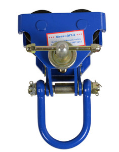 Vestil Steel Quick Install Manual Trolley - 7 In. x 11-5/8 In. x 12 In. 2000 lb - Blue