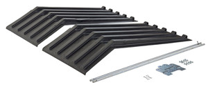 Vestil Polyethylene Heavy Duty H Style Hopper Lid Use with - 1-1/2 Cubic Yard Hoppers - Black