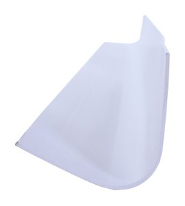 Vestil PVC Plastic Round Corner Guard - 3 In. x 3 In. x 48 In. 90 Degree Rounded - White