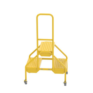 Vestil Steel Portable Two-Step Rolling Perforated - 23-1/2 In. x 20-9/16 In. x 42 In. 300 lb - Yellow