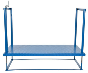 Vestil Steel Ergonomic Post-Crank Worker Platform - 72 In. x 36 In. x 65-5/8 In. 500 lb - Blue