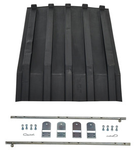 Vestil Polyethylene Heavy Duty H Style Hopper Lid Use with - 1/4 Cubic Yard Hoppers - Black