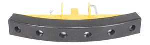 Vestil Steel/Rubber Push Bumper-Attachment to - 2 In. Receiver 14-1/16 In. x 30-3/16 In. x 6-1/2 In. - Yellow/Black